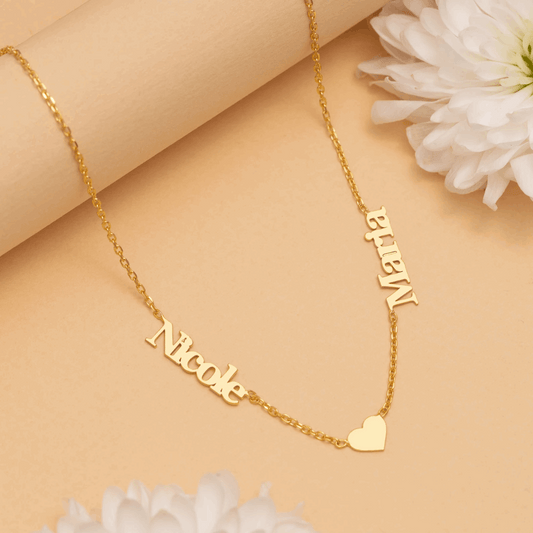 Two Name Heart Necklace