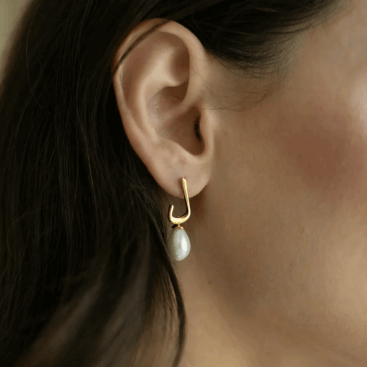 Calligraphed Initial Earring - Single