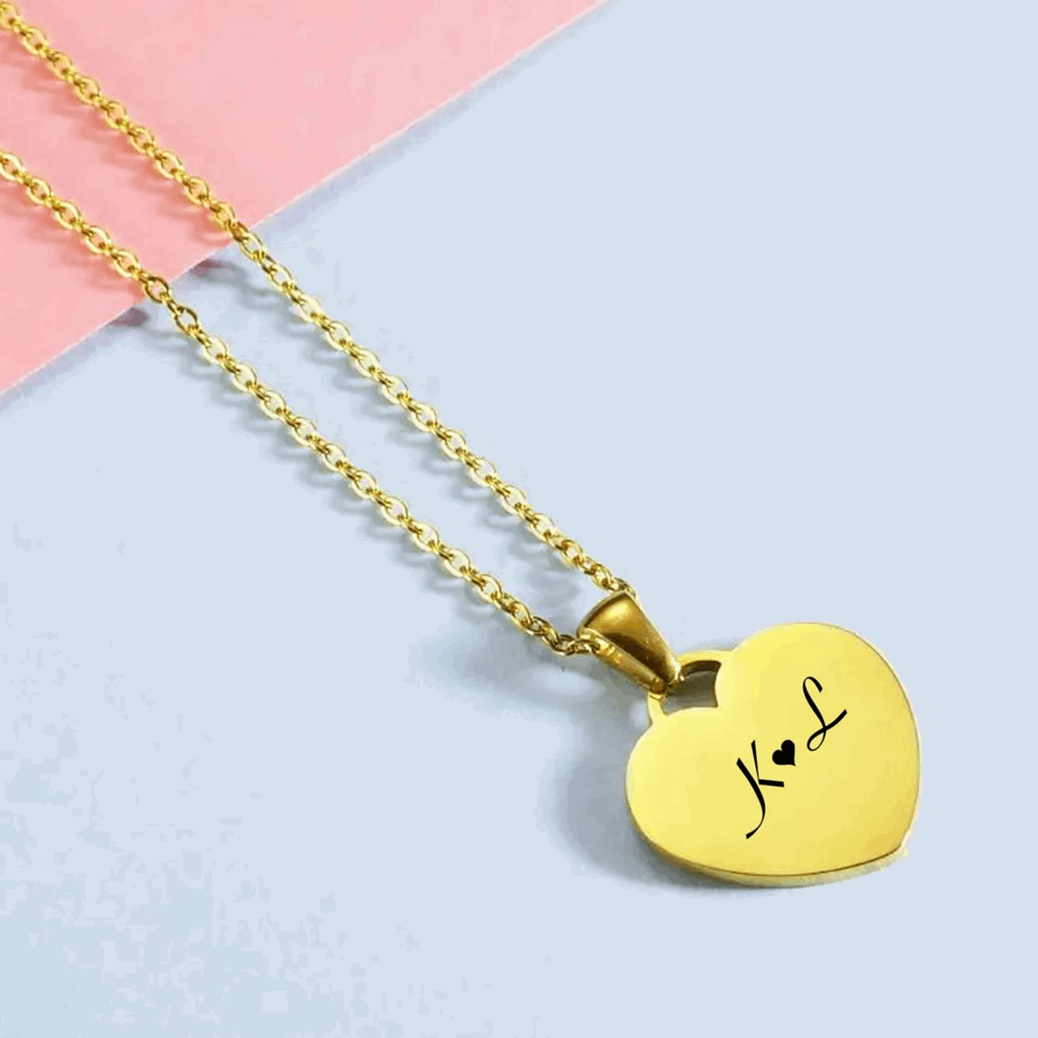 Personalized Engraved Heart Name Necklace